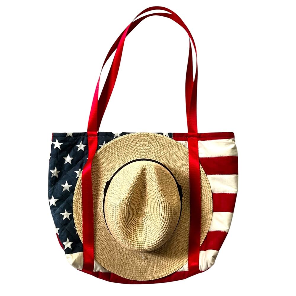 Handmade Tote Handbag Travel Fourth of July Patriotic Reusable Packable